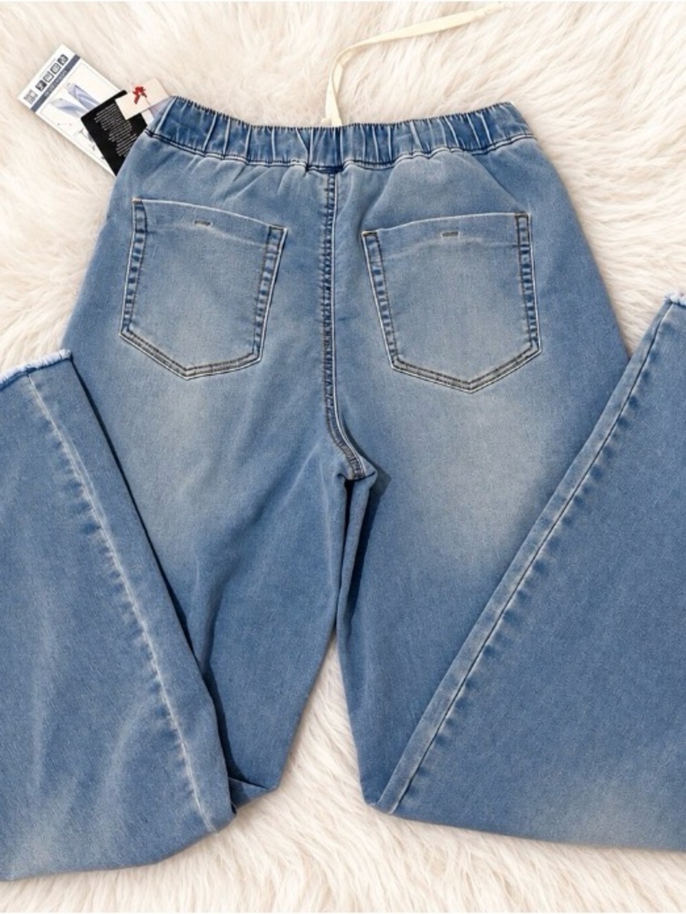 REWASH NWT MED Wide Leg relaxed Drawstring Jeans - Picture 4 of 5